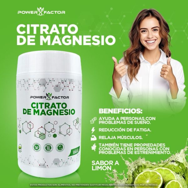 Citrato de Magnesio - Frasco 350 G - Imagen 2